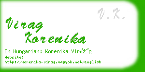 virag korenika business card